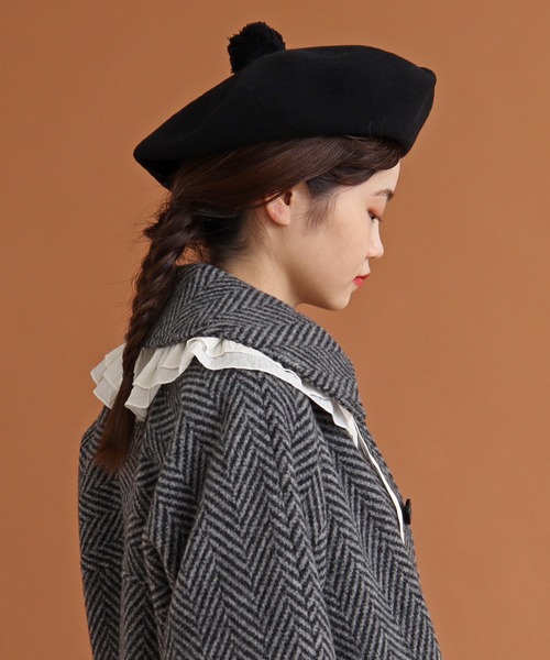 Malle（マル）の「malle ローンワッシャー　フリル付け衿（付け襟・レディース・ブラック/キナリ/ライトベージュ・FREE）」の7枚目の写真