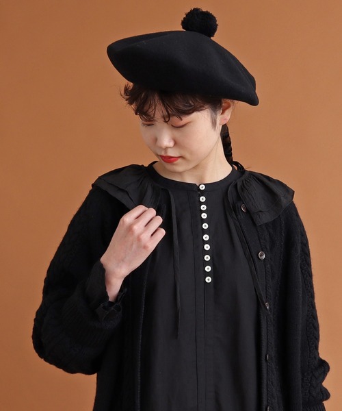 Malle（マル）の「malle ローンワッシャー　フリル付け衿（付け襟・レディース・ブラック/キナリ/ライトベージュ・FREE）」の22枚目の写真