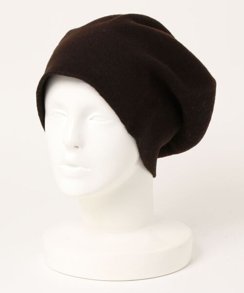 Kopka ACCESSORIES(コプカアクセサリーズ)の「Woollen Roll Up Beret(ハンチング/ベレー帽・レディース・ブラック/その他/その他1/ブラウン系その他・FREE)」の3枚目の写真