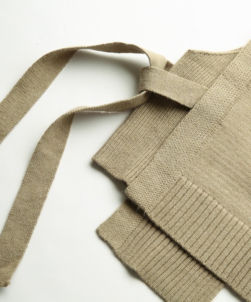 La-gemme（ラジェム）の「サイドリボンニットベスト（ベスト・レディース・ブラック/アイボリー/ベージュ/ブラウン・フリー）」の7枚目の写真