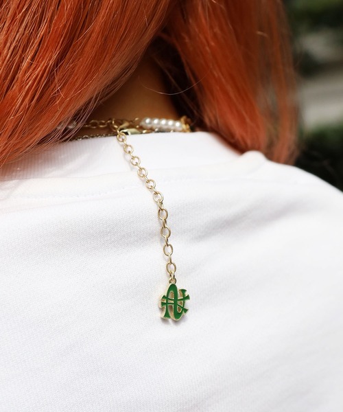 SAD REBORN DOLLS（サッドリボーンドルズ）の「SALUTE / サルーテ SALUTE × SUPPLIER NECKLACE パール ネックレス チョーカーネックレス（ネックレス・メンズ・グリーン・FREE）」の8枚目の写真