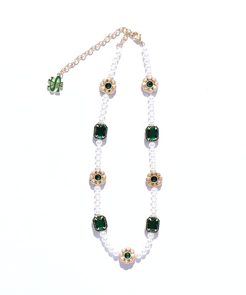 SAD REBORN DOLLS（サッドリボーンドルズ）の「SALUTE / サルーテ SALUTE × SUPPLIER NECKLACE パール ネックレス チョーカーネックレス（ネックレス・メンズ・グリーン・FREE）」の13枚目の写真
