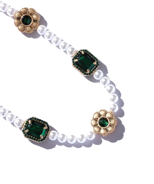 SAD REBORN DOLLS（サッドリボーンドルズ）の「SALUTE / サルーテ SALUTE × SUPPLIER NECKLACE パール ネックレス チョーカーネックレス（ネックレス・メンズ・グリーン・FREE）」の11枚目の写真