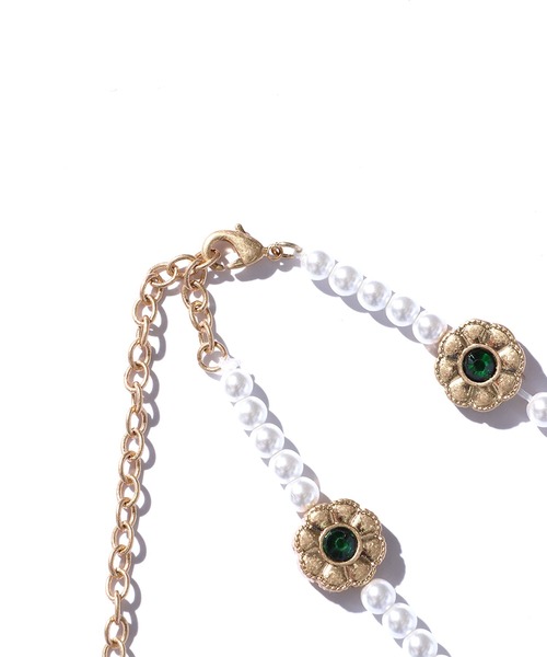SAD REBORN DOLLS（サッドリボーンドルズ）の「SALUTE / サルーテ SALUTE × SUPPLIER NECKLACE パール ネックレス チョーカーネックレス（ネックレス・メンズ・グリーン・FREE）」の10枚目の写真