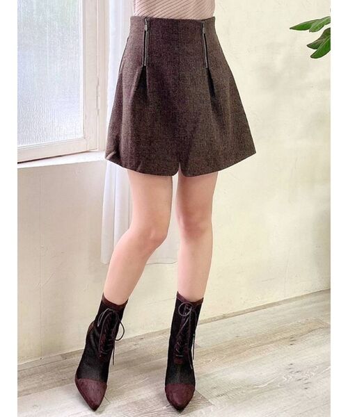 RESEXXY(リゼクシー)の「ジップデザインスカパン(その他パンツ・レディース・ブラック/ブラウン/その他1・FREE)」の1枚目の写真