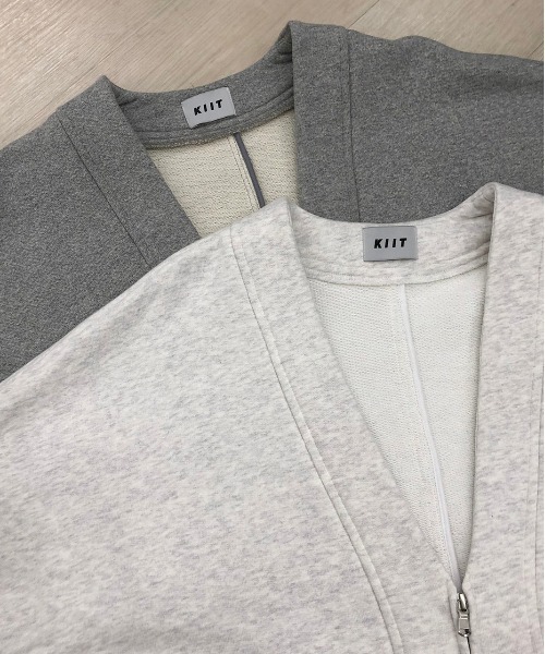 KIIT（キート）の「KIIT キート / ZIP UP CARDIGAN オーバイサイズ ジップアップスウェットカーディガン セットアップ / KIM-T92-010（カーディガン/ボレロ・メンズ・ホワイト/ミックスグレー・3/2/1）」の10枚目の写真