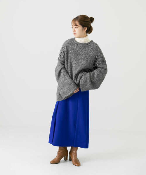 LAATO（ラート）の「DORON SKIRT（スカート・レディース・ブラウン/ブルー・FREE）」の5枚目の写真