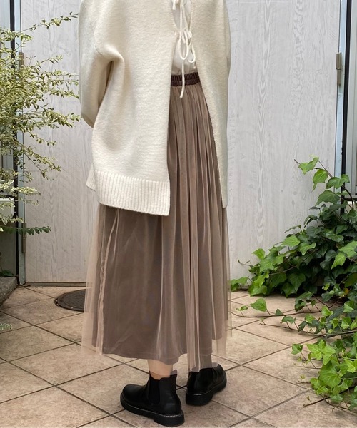 apres jour(アプレジュール)の「チュール×ベロアスカート【ZOZOTOWN限定アイテム】(スカート・レディース・ダークブラウン/モカ/ライトベージュ・SMALL/MEDIUM/X-LARGE)」の15枚目の写真