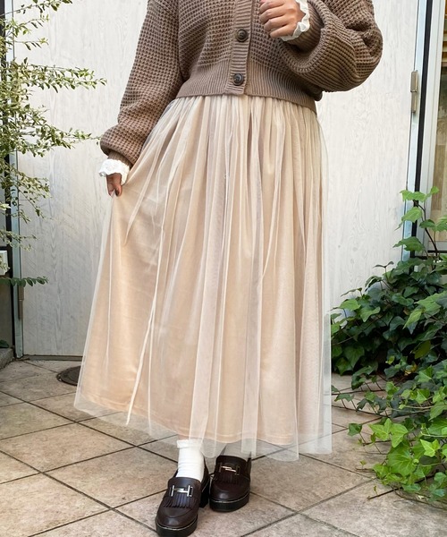 apres jour(アプレジュール)の「チュール×ベロアスカート【ZOZOTOWN限定アイテム】(スカート・レディース・ダークブラウン/モカ/ライトベージュ・SMALL/MEDIUM/X-LARGE)」の20枚目の写真