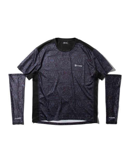 SBCY Sport(エスビーシーワイスポーツ)の「PAISLEY DRY TEE & ARM SLEEVE(Tシャツ/カットソー・メンズ・ブラック/ホワイト・X-LARGE/LARGE/SMALL/MEDIUM)」の5枚目の写真