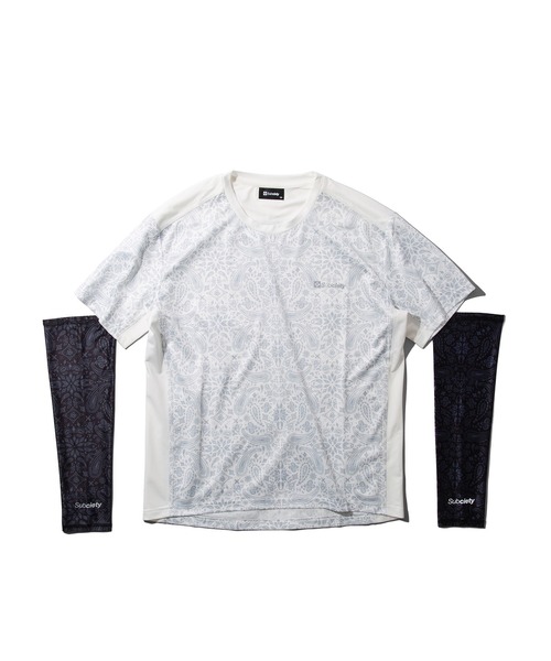 SBCY Sport(エスビーシーワイスポーツ)の「PAISLEY DRY TEE & ARM SLEEVE(Tシャツ/カットソー・メンズ・ブラック/ホワイト・X-LARGE/LARGE/SMALL/MEDIUM)」の7枚目の写真