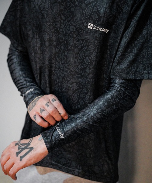 SBCY Sport(エスビーシーワイスポーツ)の「PAISLEY DRY TEE & ARM SLEEVE(Tシャツ/カットソー・メンズ・ブラック/ホワイト・X-LARGE/LARGE/SMALL/MEDIUM)」の21枚目の写真