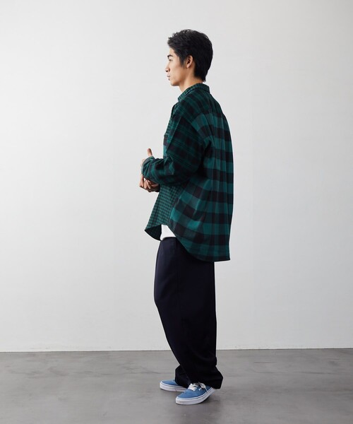 FREAK'S STORE（フリークスストア）の「FREAK'S STORE/フリークスストア クレイジーチェックシャツ（シャツ/ブラウス・メンズ・グリーン/ブルー・MEDIUM/LARGE）」の6枚目の写真