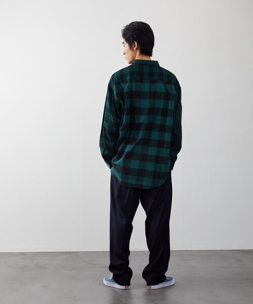 FREAK'S STORE（フリークスストア）の「FREAK'S STORE/フリークスストア クレイジーチェックシャツ（シャツ/ブラウス・メンズ・グリーン/ブルー・MEDIUM/LARGE）」の18枚目の写真