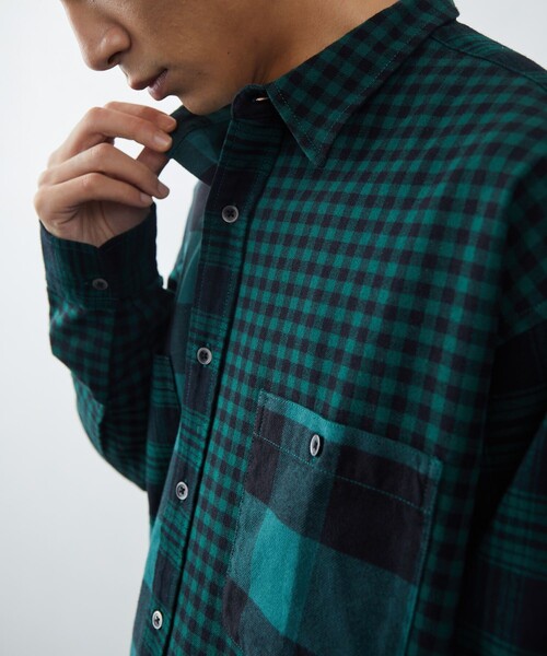 FREAK'S STORE（フリークスストア）の「FREAK'S STORE/フリークスストア クレイジーチェックシャツ（シャツ/ブラウス・メンズ・グリーン/ブルー・MEDIUM/LARGE）」の9枚目の写真