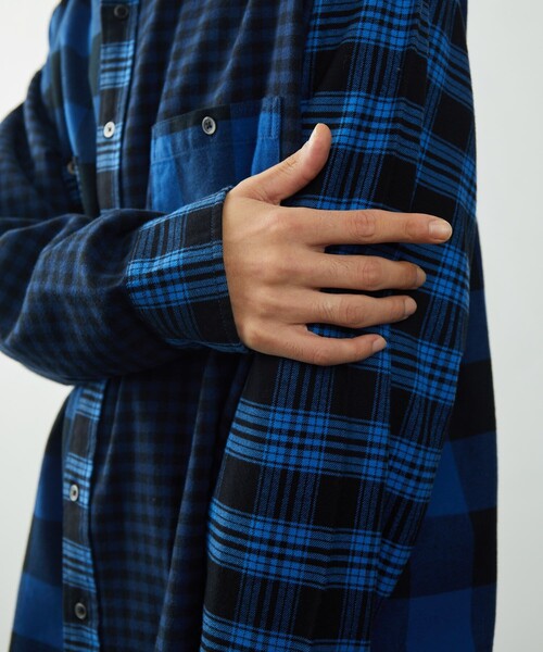 FREAK'S STORE（フリークスストア）の「FREAK'S STORE/フリークスストア クレイジーチェックシャツ（シャツ/ブラウス・メンズ・グリーン/ブルー・MEDIUM/LARGE）」の17枚目の写真