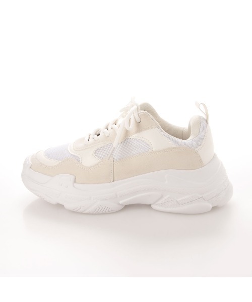 Realta(レアルタ)の「Realta(レアルタ) 軽量ボリュームソール異素材コンビダッド スニーカー(スニーカー・レディース・アイボリー/グレー/ブラック・LL/L/M/S)」の21枚目の写真