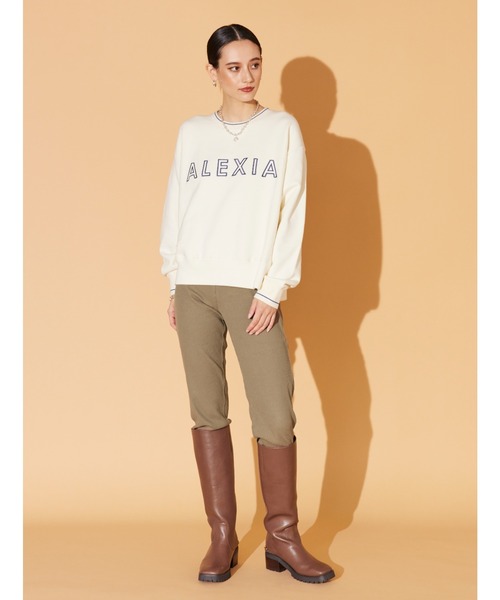 ALEXIA STAM（アリシアスタン）の「Rib Knit Easy Pants/リブニットイージーパンツ（その他パンツ・レディース・チャコールグレー/オフホワイト/カーキ・S/M）」の17枚目の写真