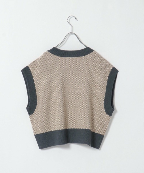 notch.（ノッチ）の「レトロ柄ニットベスト（ベスト・レディース・ブラック/ベージュ/ネイビー・M）」の5枚目の写真