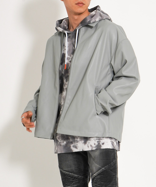 VENCEEXCHANGE(ヴァンスエクスチェンジ)の「フェイクレザージャケット(その他アウター・メンズ・グレー/ブラック/スカイブルー・M/L)」の13枚目の写真