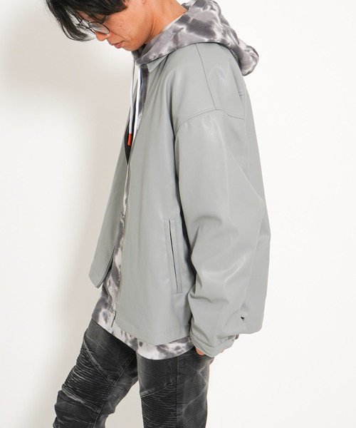 VENCEEXCHANGE(ヴァンスエクスチェンジ)の「フェイクレザージャケット(その他アウター・メンズ・グレー/ブラック/スカイブルー・M/L)」の17枚目の写真