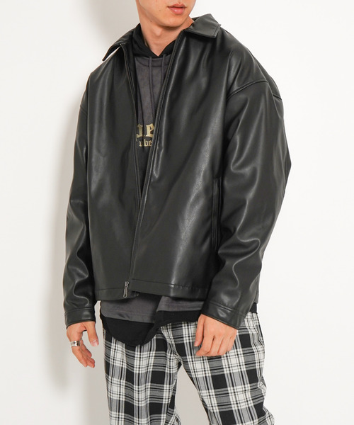 VENCEEXCHANGE(ヴァンスエクスチェンジ)の「フェイクレザージャケット(その他アウター・メンズ・グレー/ブラック/スカイブルー・M/L)」の20枚目の写真