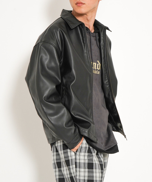 VENCEEXCHANGE(ヴァンスエクスチェンジ)の「フェイクレザージャケット(その他アウター・メンズ・グレー/ブラック/スカイブルー・M/L)」の21枚目の写真