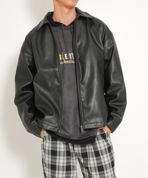 VENCEEXCHANGE(ヴァンスエクスチェンジ)の「フェイクレザージャケット(その他アウター・メンズ・グレー/ブラック/スカイブルー・M/L)」の22枚目の写真