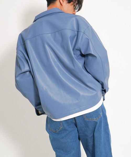 VENCEEXCHANGE(ヴァンスエクスチェンジ)の「フェイクレザージャケット(その他アウター・メンズ・グレー/ブラック/スカイブルー・M/L)」の8枚目の写真