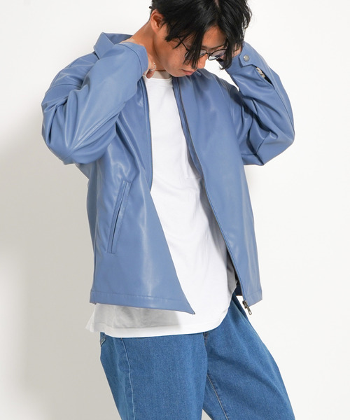 VENCEEXCHANGE(ヴァンスエクスチェンジ)の「フェイクレザージャケット(その他アウター・メンズ・グレー/ブラック/スカイブルー・M/L)」の9枚目の写真