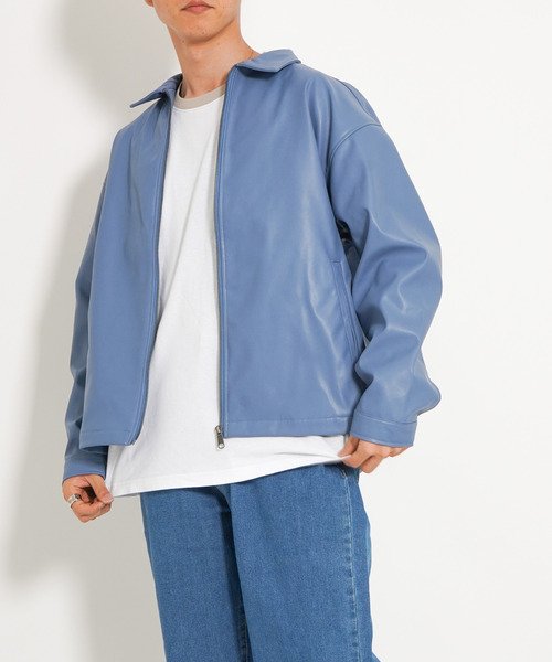 VENCEEXCHANGE(ヴァンスエクスチェンジ)の「フェイクレザージャケット(その他アウター・メンズ・グレー/ブラック/スカイブルー・M/L)」の10枚目の写真