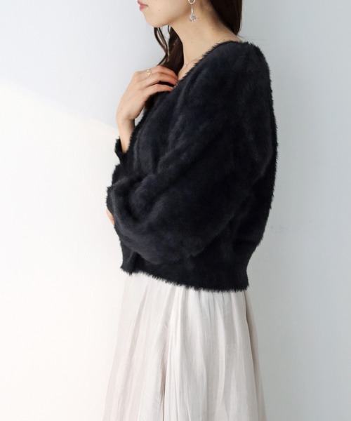 cheriella（シェリエラ）の「【cheriella】フェザーモールニットカーディガン（カーディガン/ボレロ・レディース・ホワイト/ブラック/ブラウン/ピンク・M）」の20枚目の写真