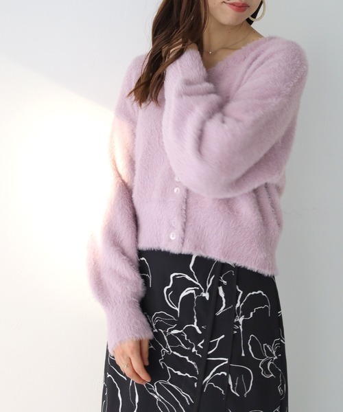 cheriella（シェリエラ）の「【cheriella】フェザーモールニットカーディガン（カーディガン/ボレロ・レディース・ホワイト/ブラック/ブラウン/ピンク・M）」の22枚目の写真