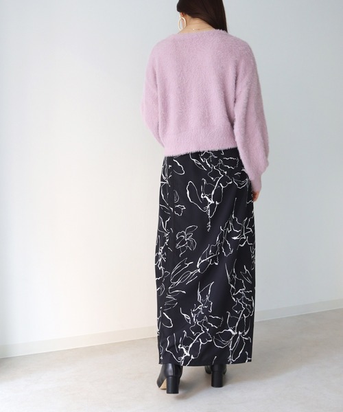 cheriella（シェリエラ）の「【cheriella】フェザーモールニットカーディガン（カーディガン/ボレロ・レディース・ホワイト/ブラック/ブラウン/ピンク・M）」の8枚目の写真