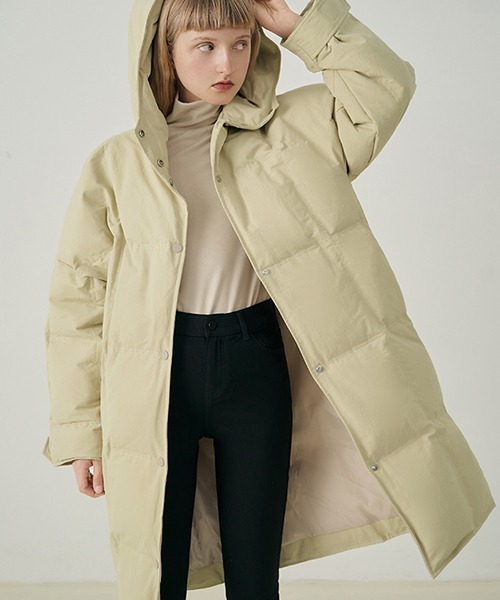 Fano Studios】Hooded long puffer jacket FD21Y019