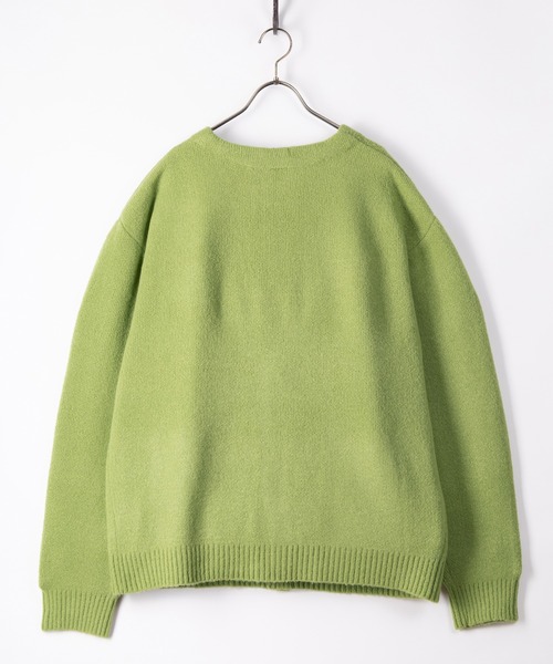 POWER TO THE PEOPLE（パワートゥーザピープル）の「シャギーレタードルーズニットカーディガン（カーディガン/ボレロ・メンズ・ブラック/ブルー/グリーン/アイボリー・M/L）」の12枚目の写真