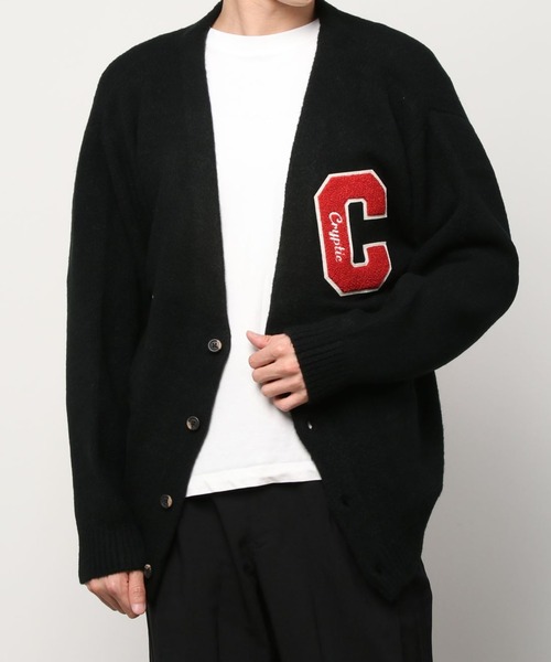 POWER TO THE PEOPLE（パワートゥーザピープル）の「シャギーレタードルーズニットカーディガン（カーディガン/ボレロ・メンズ・ブラック/ブルー/グリーン/アイボリー・M/L）」の7枚目の写真