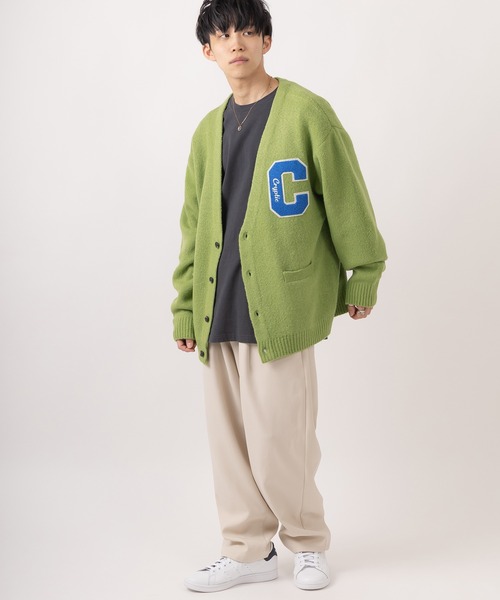 POWER TO THE PEOPLE（パワートゥーザピープル）の「シャギーレタードルーズニットカーディガン（カーディガン/ボレロ・メンズ・ブラック/ブルー/グリーン/アイボリー・M/L）」の19枚目の写真