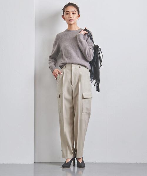 UNITED ARROWS（ユナイテッドアローズ）の「＜UNITED ARROWS＞RCN/CA クルーネック ニット B◆（ニット/セーター・レディース・グレー/オフホワイト/ブラック/コバルトブルー・FREE）」の4枚目の写真