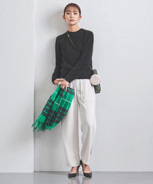 UNITED ARROWS（ユナイテッドアローズ）の「＜UNITED ARROWS＞RCN/CA クルーネック ニット B◆（ニット/セーター・レディース・グレー/オフホワイト/ブラック/コバルトブルー・FREE）」の8枚目の写真