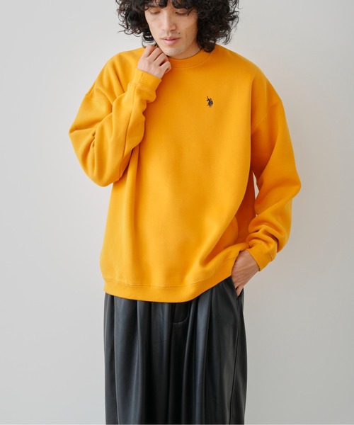 U.S. POLO ASSN.（ユーエスポロアッスン）の「【U.S. POLO ASSN.】裏起毛クルーネックスウェット（スウェット・メンズ・パープル/グレー/グリーン/マスタード・MEDIUM/LARGE）」の6枚目の写真