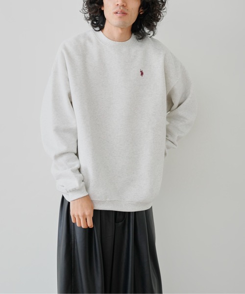 U.S. POLO ASSN.（ユーエスポロアッスン）の「【U.S. POLO ASSN.】裏起毛クルーネックスウェット（スウェット・メンズ・パープル/グレー/グリーン/マスタード・MEDIUM/LARGE）」の8枚目の写真