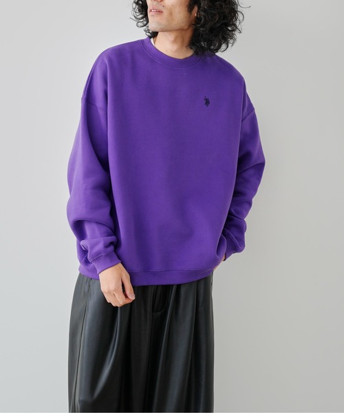 U.S. POLO ASSN.（ユーエスポロアッスン）の「【U.S. POLO ASSN.】裏起毛クルーネックスウェット（スウェット・メンズ・パープル/グレー/グリーン/マスタード・MEDIUM/LARGE）」の17枚目の写真