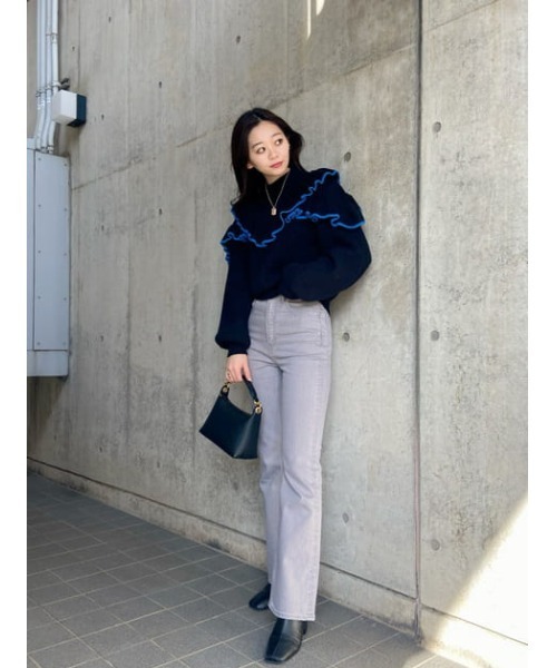 SLY（スライ）の「JERRY HW FLARE PT-E ハイウエストフレア デニムパンツ（デニムパンツ・レディース・グレー・23inch/24inch/25inch/26inch）」の20枚目の写真