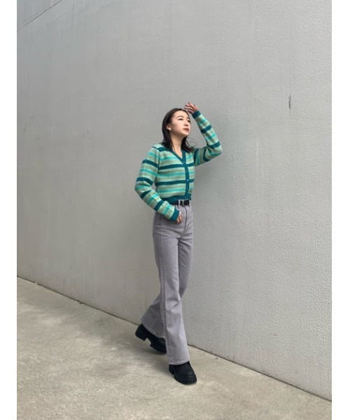 SLY（スライ）の「JERRY HW FLARE PT-E ハイウエストフレア デニムパンツ（デニムパンツ・レディース・グレー・23inch/24inch/25inch/26inch）」の11枚目の写真