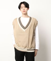 【RINGS】ラインリブVネックベスト