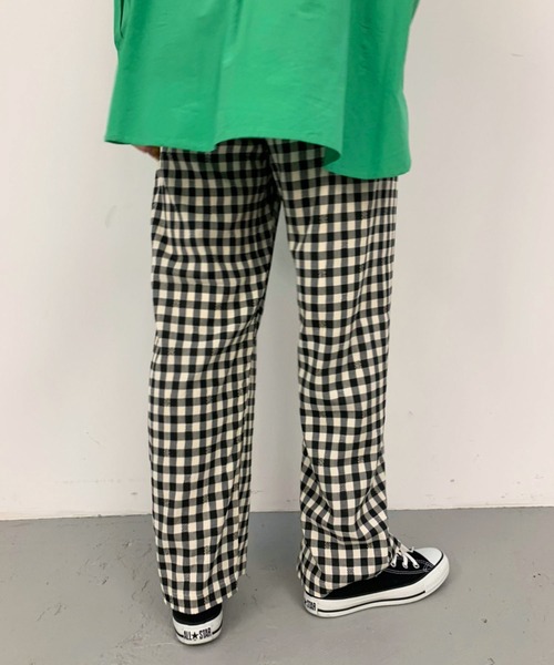 Birthday room(バースデイルーム)の「ギンガムチェックリラックスパンツ(その他パンツ・レディース・ブラック/オレンジ/グリーン/レッド/ラベンダー・FREE)」の9枚目の写真