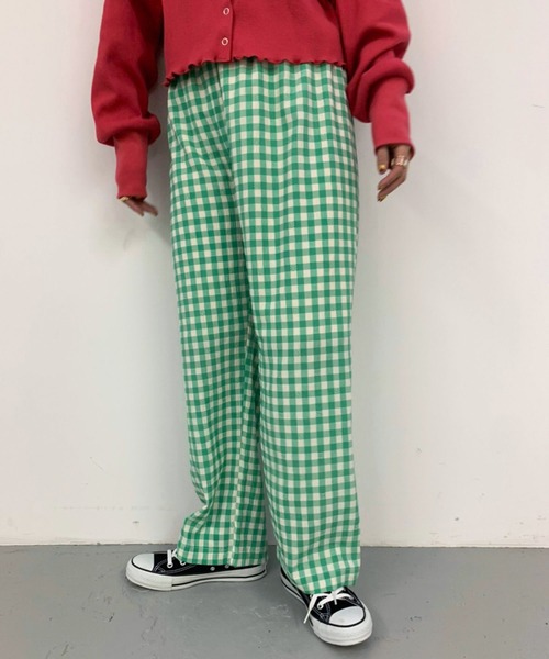 Birthday room(バースデイルーム)の「ギンガムチェックリラックスパンツ(その他パンツ・レディース・ブラック/オレンジ/グリーン/レッド/ラベンダー・FREE)」の13枚目の写真
