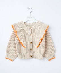 CIAOPANIC TYPY | 【KIDS】配色フリルニット2WAYカーディガン(カーディガン/ボレロ)