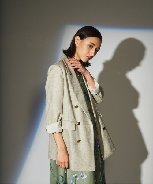 GRACE CLASS(グレースクラス)の「ボタニカルembワンピース(ワンピース・レディース・ブラック/カーキ・36)」の8枚目の写真